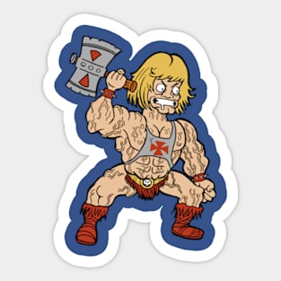 Midget He-Man Sticker